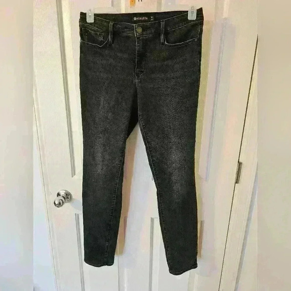 Athleta Sculptek Ultra Skinny Jean Carbon Wash SIZE 10T - Picture 1 of 3